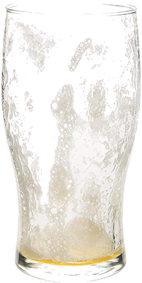 image of an empty pint glass